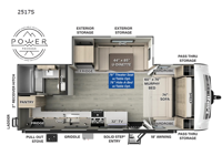 Rockwood Mini Lite 2517S Floorplan Image