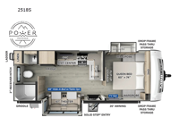 Rockwood Mini Lite 2518S Floorplan Image