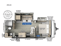 Rockwood Mini Lite 2511S Floorplan Image