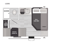 Hideout Sport Single Axle 132RD Floorplan Image