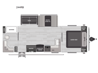 Hideout Sport Double Axle 244RB Floorplan Image