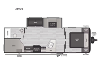 Hideout Sport Double Axle 269DB Floorplan Image