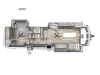 Sandpiper Destination Trailers 402FK Floorplan Image
