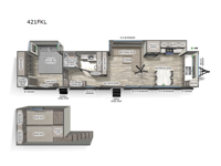 Sandpiper Destination Trailers 421FKL Floorplan Image
