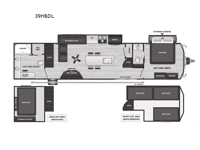 Retreat 39HBDL Floorplan Image