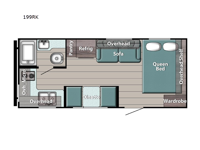 Kingsport Super Lite 199RK Floorplan Image