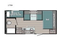 Kingsport Super Lite 177BH Floorplan Image