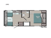 Kingsport Super Lite 19RD Floorplan Image
