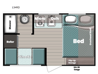 Kingsport Super Lite 134RD Floorplan Image