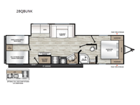 Aurora Light 28QBUNK Floorplan Image