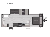 Hideout Sport Double Axle 244RBWE Floorplan Image