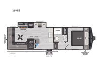 Cougar Half-Ton 26RES Floorplan Image
