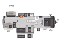 Cougar Half-Ton 34TSB Floorplan Image