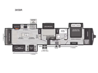 Montana High Country 385BR Floorplan Image