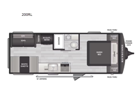 Hideout Sport Double Axle 200RL Floorplan Image