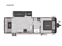 Hideout Sport Double Axle 254RDWE Floorplan Image
