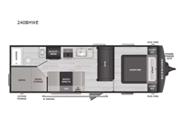 Hideout Sport Double Axle 240BHWE Floorplan Image