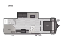 Hideout Sport Double Axle 269DB Floorplan Image