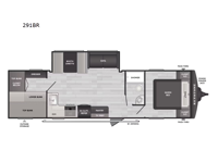 Hideout Sport Double Axle 291BR Floorplan Image