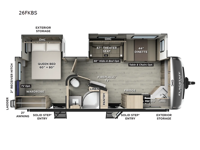 Flagstaff Super Lite 26FKBS Floorplan Image
