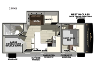 Avenger 25MKB Floorplan Image