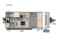 Cherokee Wolf Pup Black Label 14CCWBL Floorplan Image