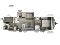 Flagstaff Super Lite 29DBH Floorplan Image