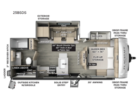 Flagstaff Micro Lite 25BSDS Floorplan Image