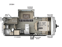 Flagstaff Micro Lite 25DBH Floorplan Image