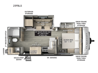 Flagstaff Micro Lite 25FBLS Floorplan Image