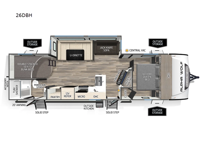 Cherokee Alpha Wolf 26DBH Floorplan Image