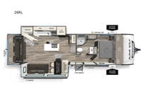 Cherokee Alpha Wolf 26RL Floorplan Image