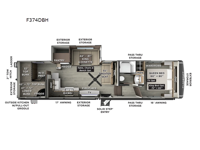 Flagstaff Classic F374DBH Floorplan Image