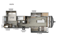 Flagstaff Classic 832FK Floorplan Image