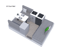 Ranger 10 Dual Bed Floorplan Image
