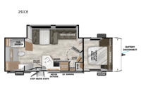 Wildwood X-Lite 25ICE Floorplan Image