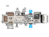 Wildwood Heritage Glen Elite Series 35RE Floorplan Image