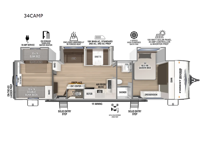 Surveyor Camp Series 34CAMP Floorplan Image