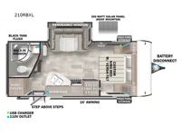 Wildwood X-Lite 210RBXL Floorplan Image