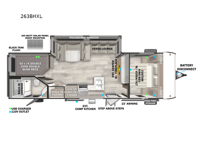 Wildwood X-Lite 263BHXL Floorplan Image