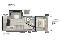 Wildwood X-Lite 253RKXL Floorplan Image