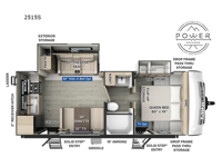Rockwood Mini Lite 2515S Floorplan Image