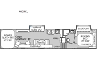 Genesis Supreme 40CRXL Floorplan Image