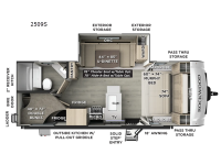 Rockwood Mini Lite 2509S Floorplan Image