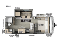 Rockwood Mini Lite 2511S Floorplan Image