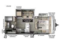 Rockwood Mini Lite 2513S Floorplan Image