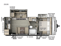 Rockwood Mini Lite 2515S Floorplan Image