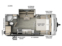 Rockwood Mini Lite 2109S Floorplan Image
