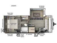 Rockwood Mini Lite 2506FK Floorplan Image
