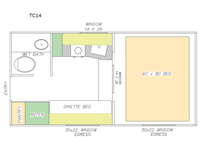 Modern Buggy TC14 Floorplan Image